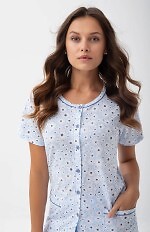 Piżama Luna 346 kr/r 4XL damska rozpinana