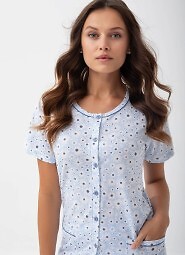 Piżama Luna 346 kr/r 4XL damska rozpinana