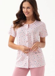 Piżama Luna 346 kr/r 4XL damska rozpinana
